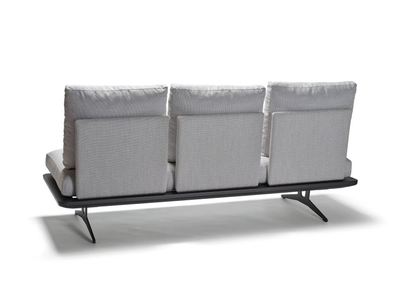 Stern Lounge/Liege Enya Aluminium anthrazit matt Rückenteile perlgrau Kissenset 100% Polyacryl perlgrau