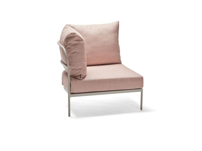 Stern Eckelement Coco Lounge Aluminium greige Kissen 100% Polyacryl Lychee