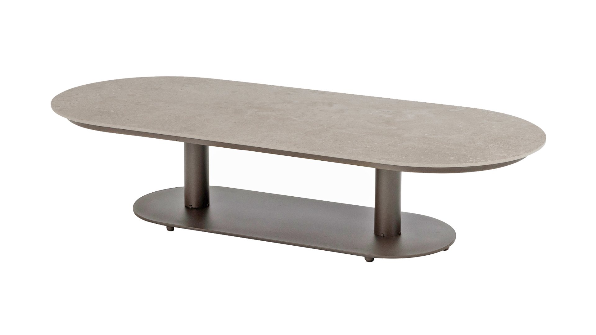 4 Seasons Outdoor Kaffeetisch 150x65 cm Boaz Edelstahl/Keramik Terre