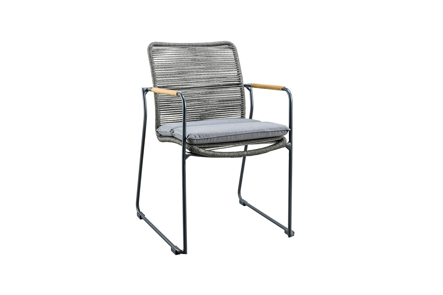 SUNS Kali Dining Sessel Stahlgestell MRG Rope grau