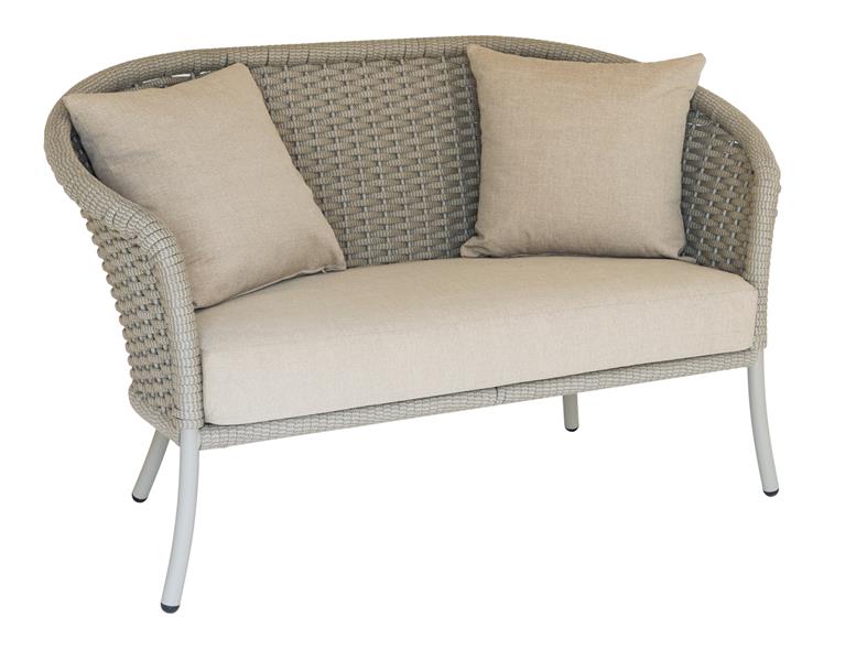 Alexander Rose CORDIAL LOUNGE SOFA MIT ROPE IN BEIGE
