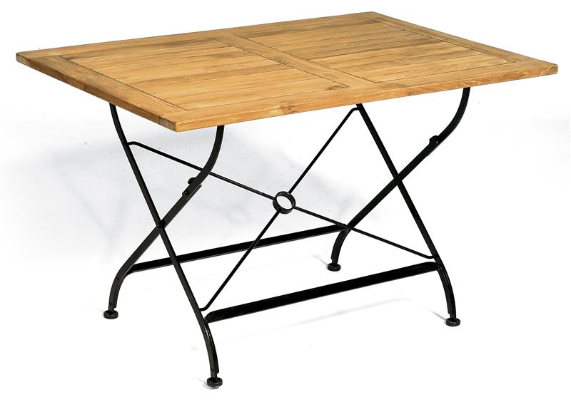 Klapptisch "Oxford"
 120 x 80 cm 
Eisen / Teak von 
SonnenPartner