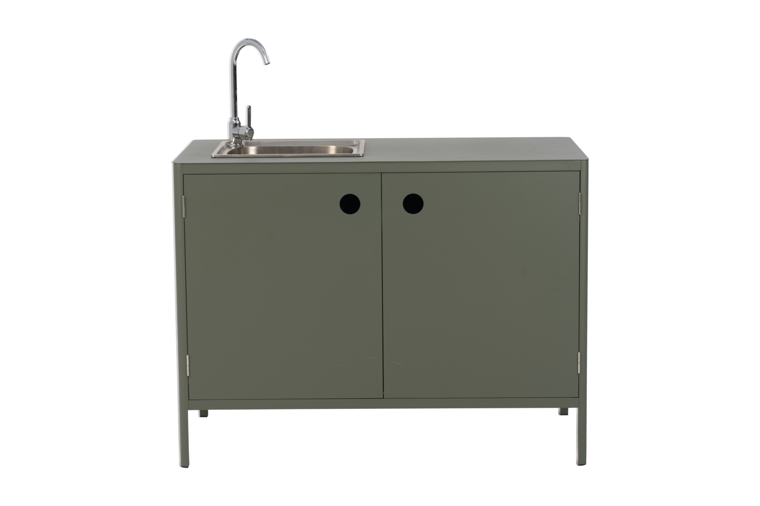 Brafab Kelia Outdoor-Küche mit Spüle und Wasserhahn Aluminium Nordic Green
