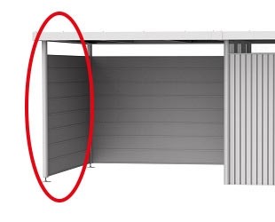 Biohort Seitenwand für Seitendach zu Gerätehaus HighLine H2 quarzgrau-metallic