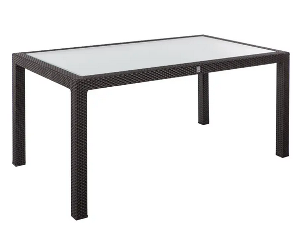 MBM Tisch Bellini Mocca – Glasplatte 160 x 90