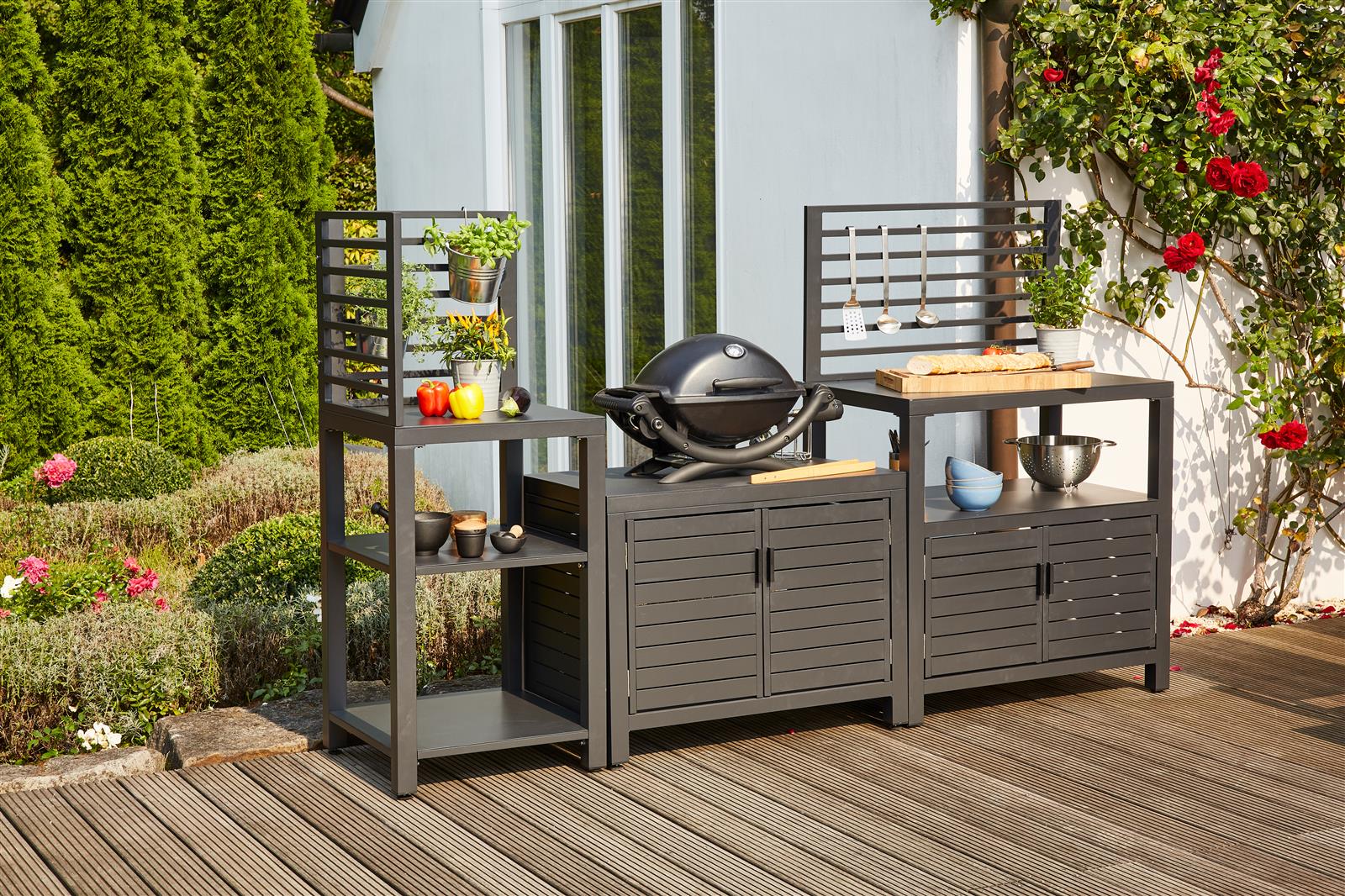 Siena Garden TEXAS Outdoor-kitchen Mittelteil matt anthrazit