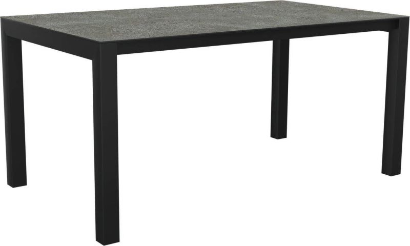 Stern Ausziehtisch 160/210x90 cm Aluminium anthrazit mit Tischplatte Silverstar Flint