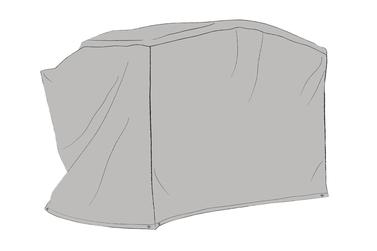 Brafab Abdeckung Cover Gartenschaukel grau
