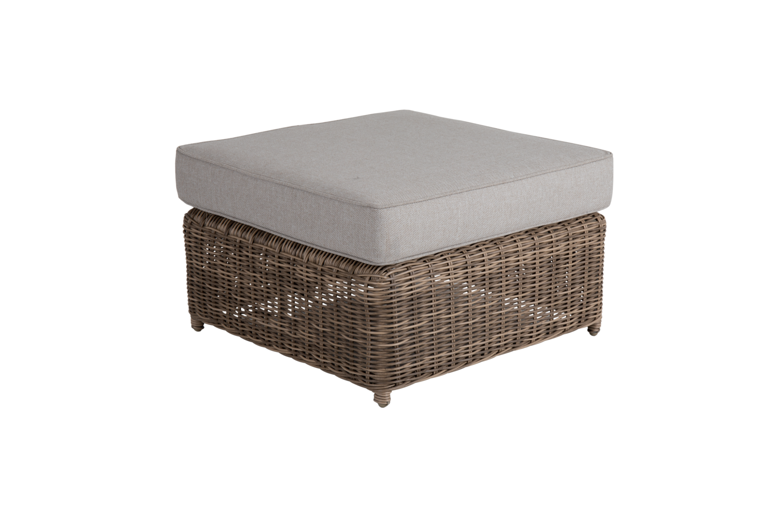 Brafab Glendon Fußhocker Polyrattan Rustic/Beige