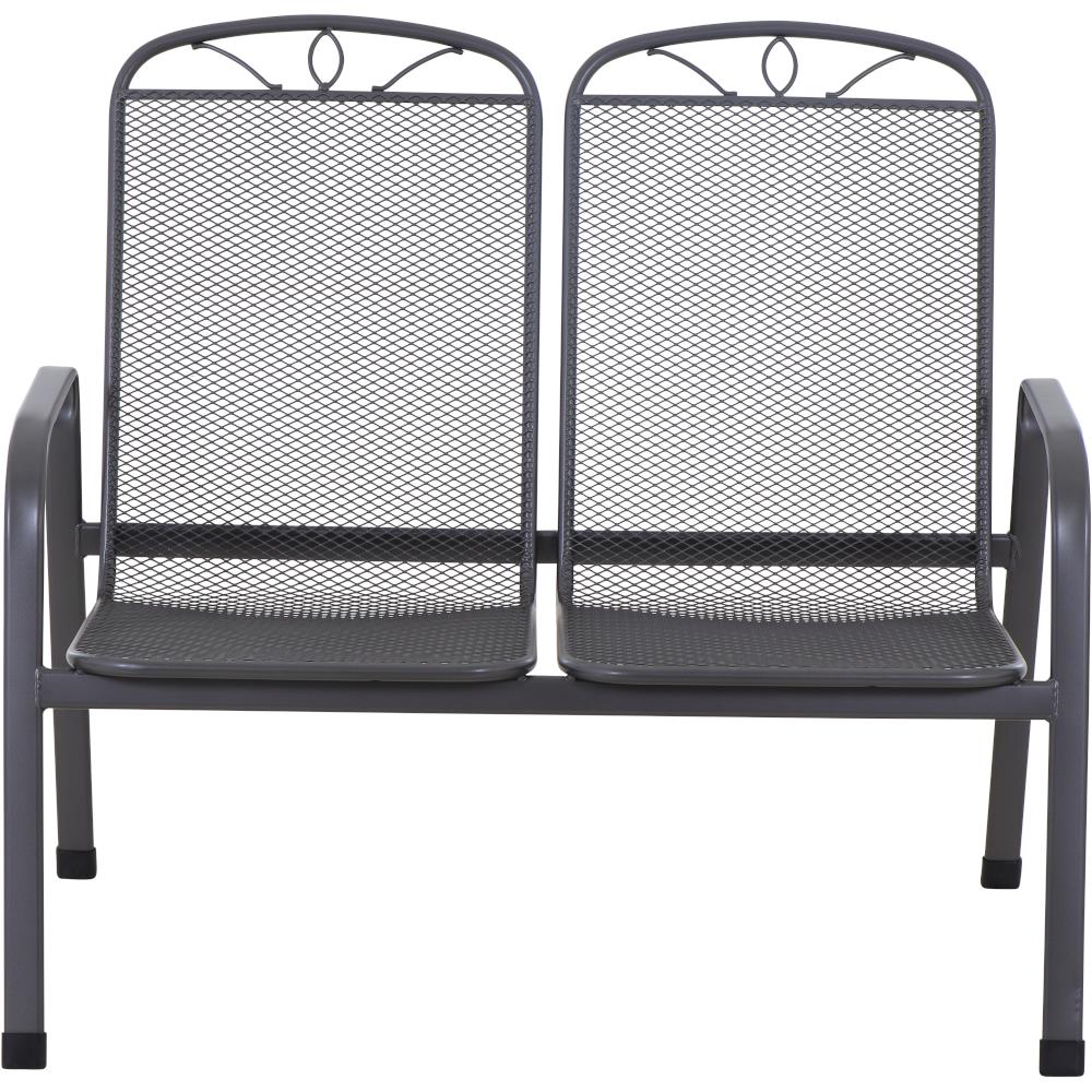 Siena Garden Elda 2er Bank matt-anthrazit Streckmetall