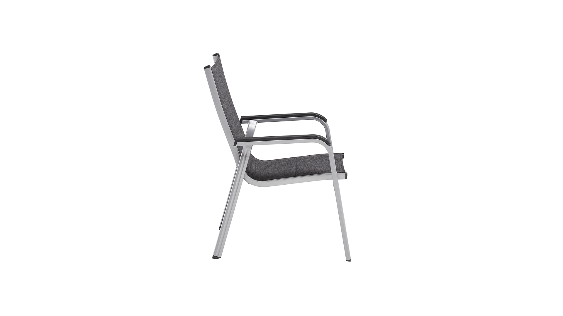 KETTLER BASIC PLUS PADDED Stapelsessel padded silber/anthrazit