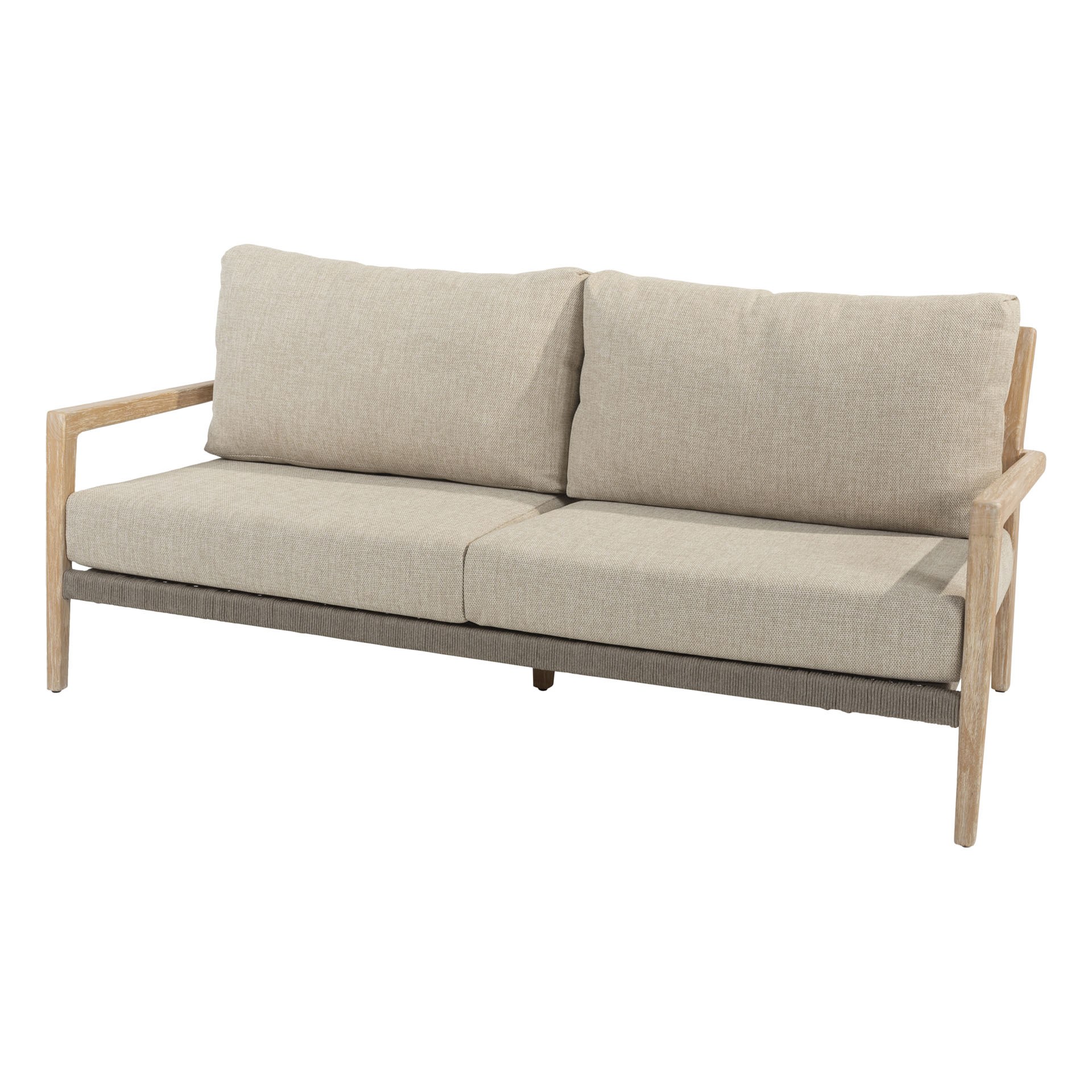 4Seasons Julia 3-Sitzer Sofa Teak gebürstet inkl. 4 Kissen