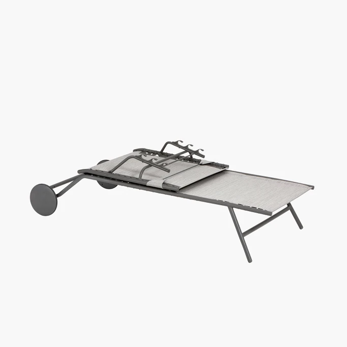 Lafuma MIAMI II RIVES Sonnenliege Batyline® Duo Titane/Galet