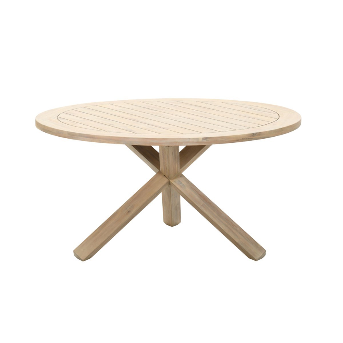GARDEN Impressions Tigre Esstisch Ø150 cm acacia white wash/Beine 8x8