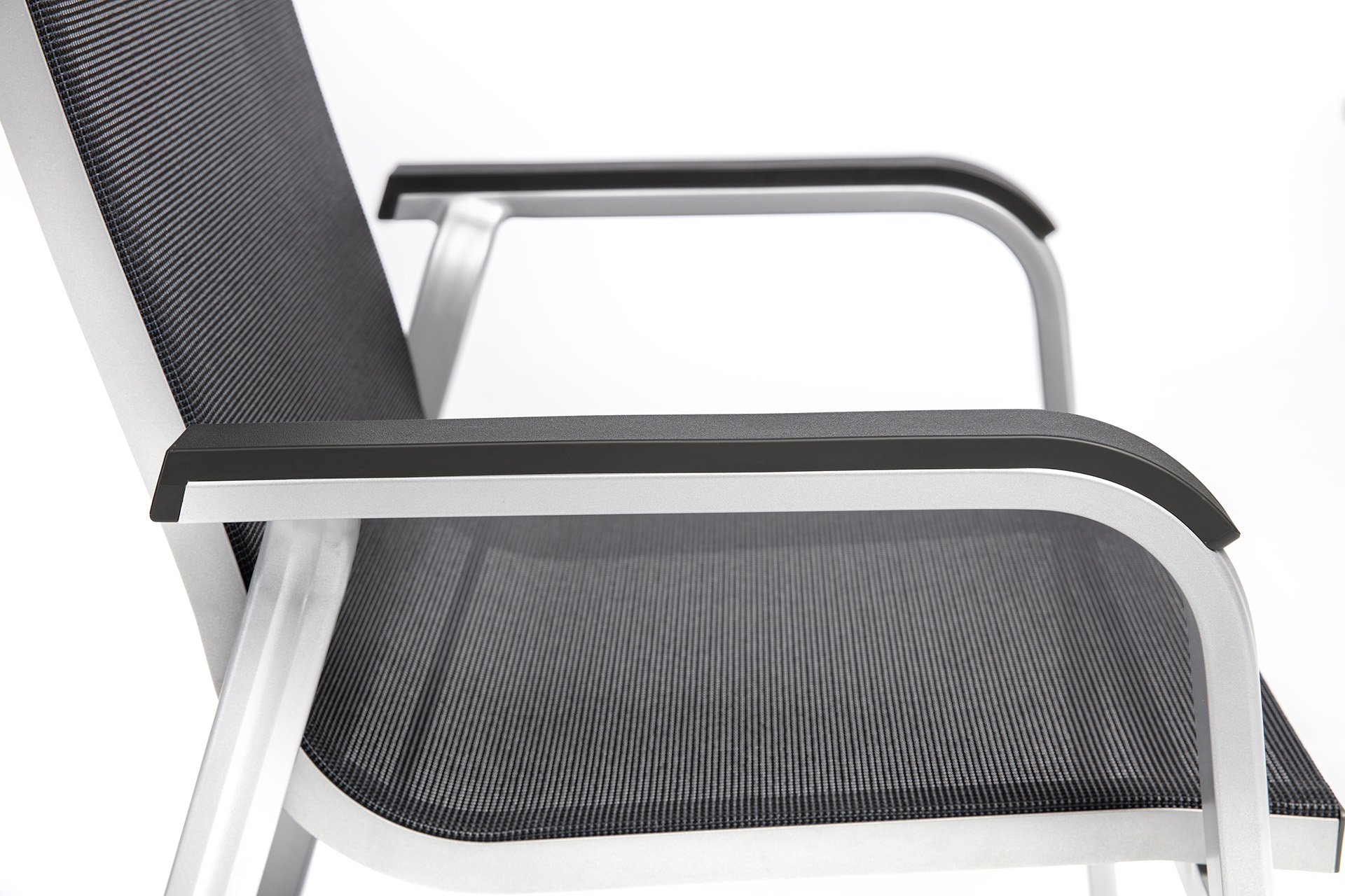 KETTLER BASIC+ PREMIUM Stapelsessel silber/ Lakritz