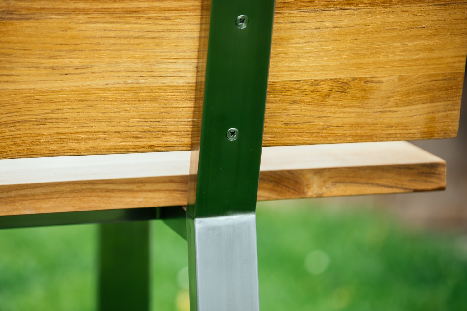 Diamond Garden Pisa Bank 140 cm Edelstahl-Dunkelgrau/Recycled Teak
