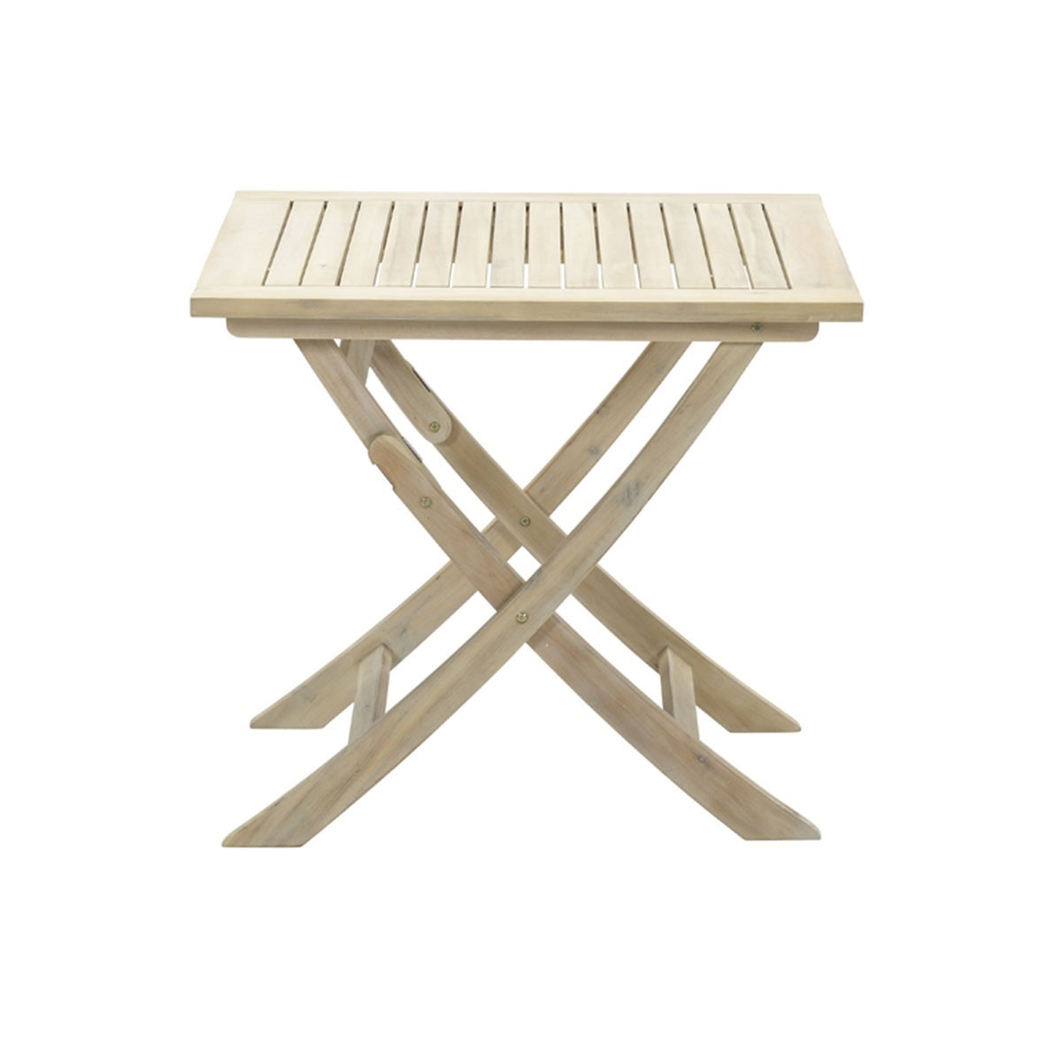 GARDEN Impressions Kent faltbare Tisch 80x80xH72 acacia white wash