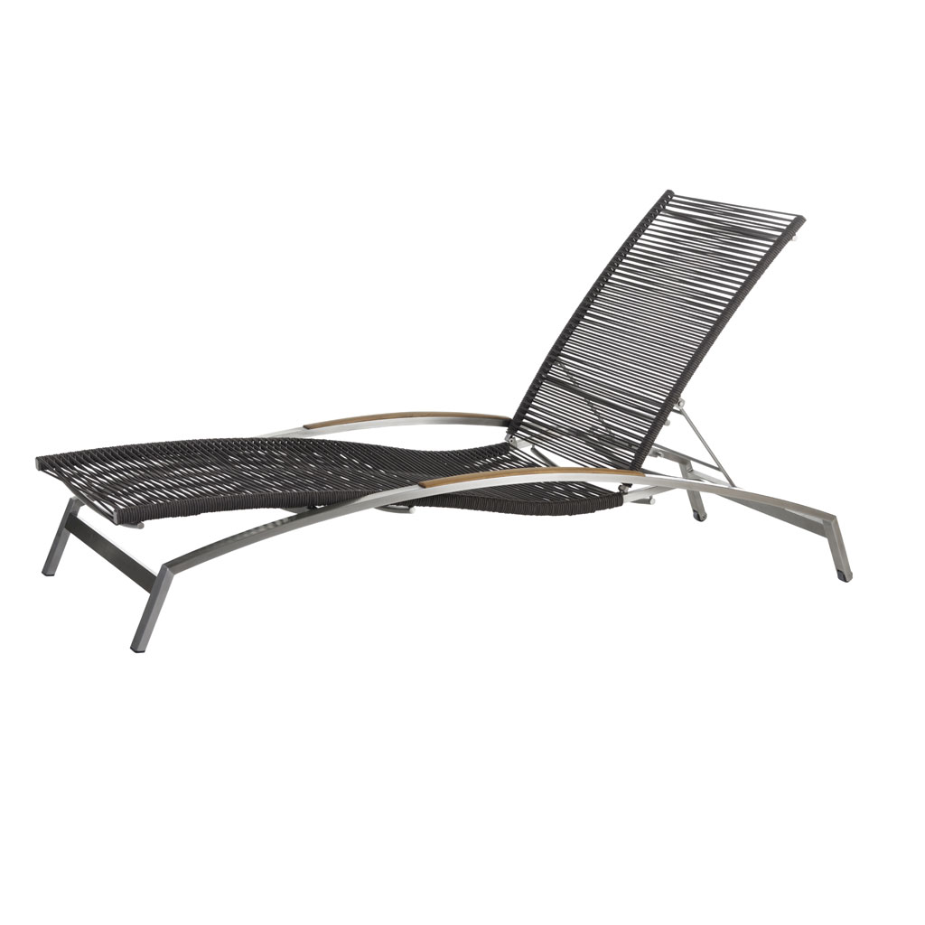 Diamond Garden Atlanta Liege ­Edelstahl/Rope-Mocca / Armlehne Teak