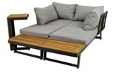 Lounge-Gruppe FRANZISKA 3-tlg.Aluminium/Akazie FSC®