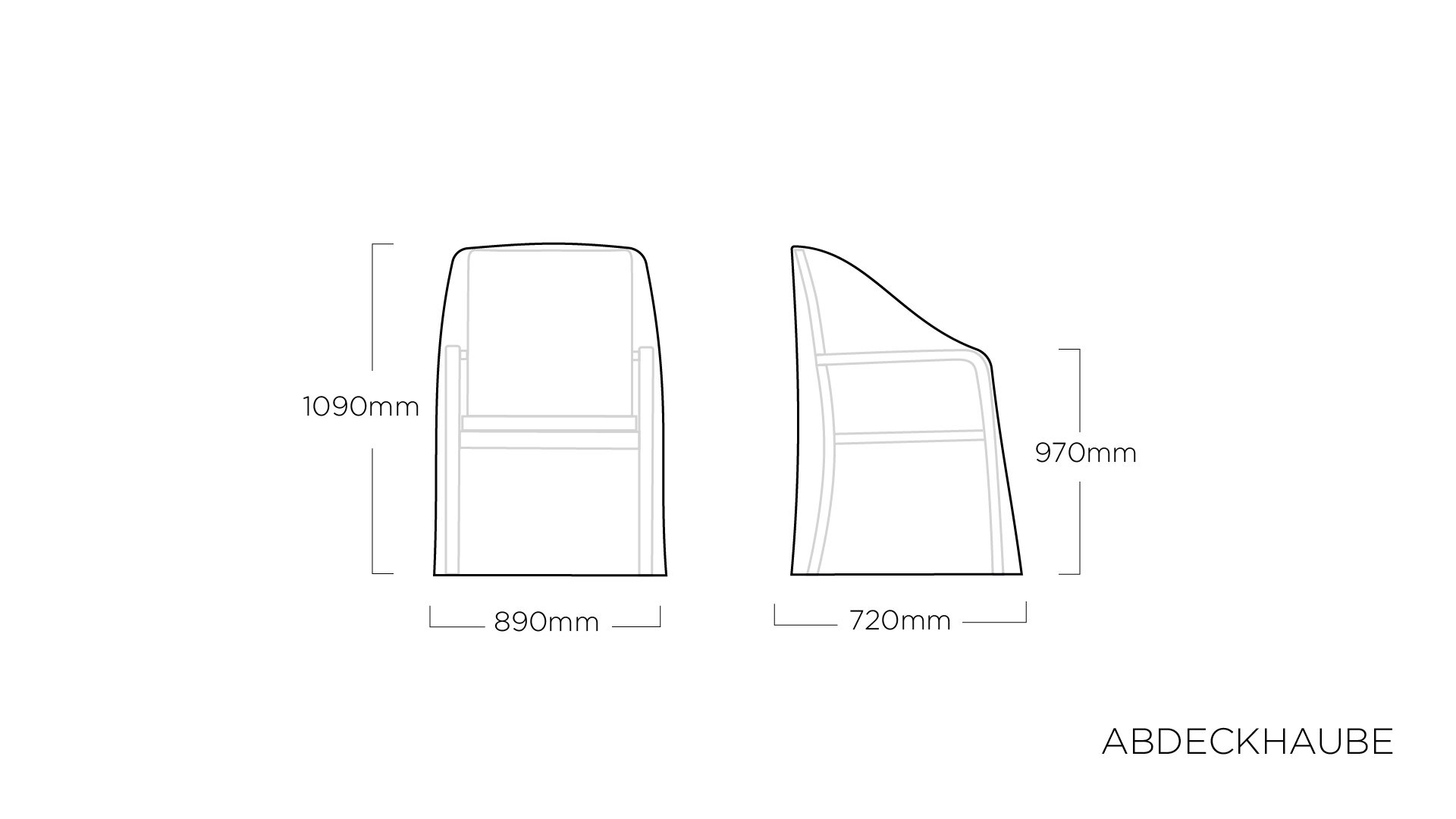 KETTLER Abdeckhaube f. Stapelstühle, grau/ silber, Polyester mit PU-Beschichtung
