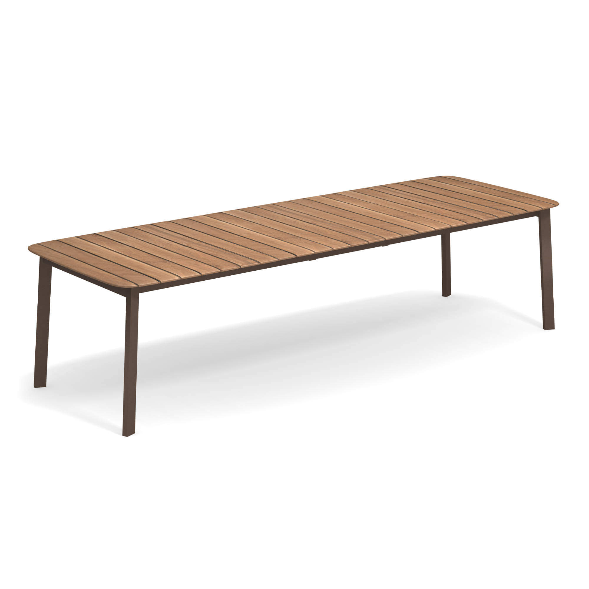 emu Ausziehtisch Tischplatte Teak 180+56+56x100 Shine Dunkelbraun
