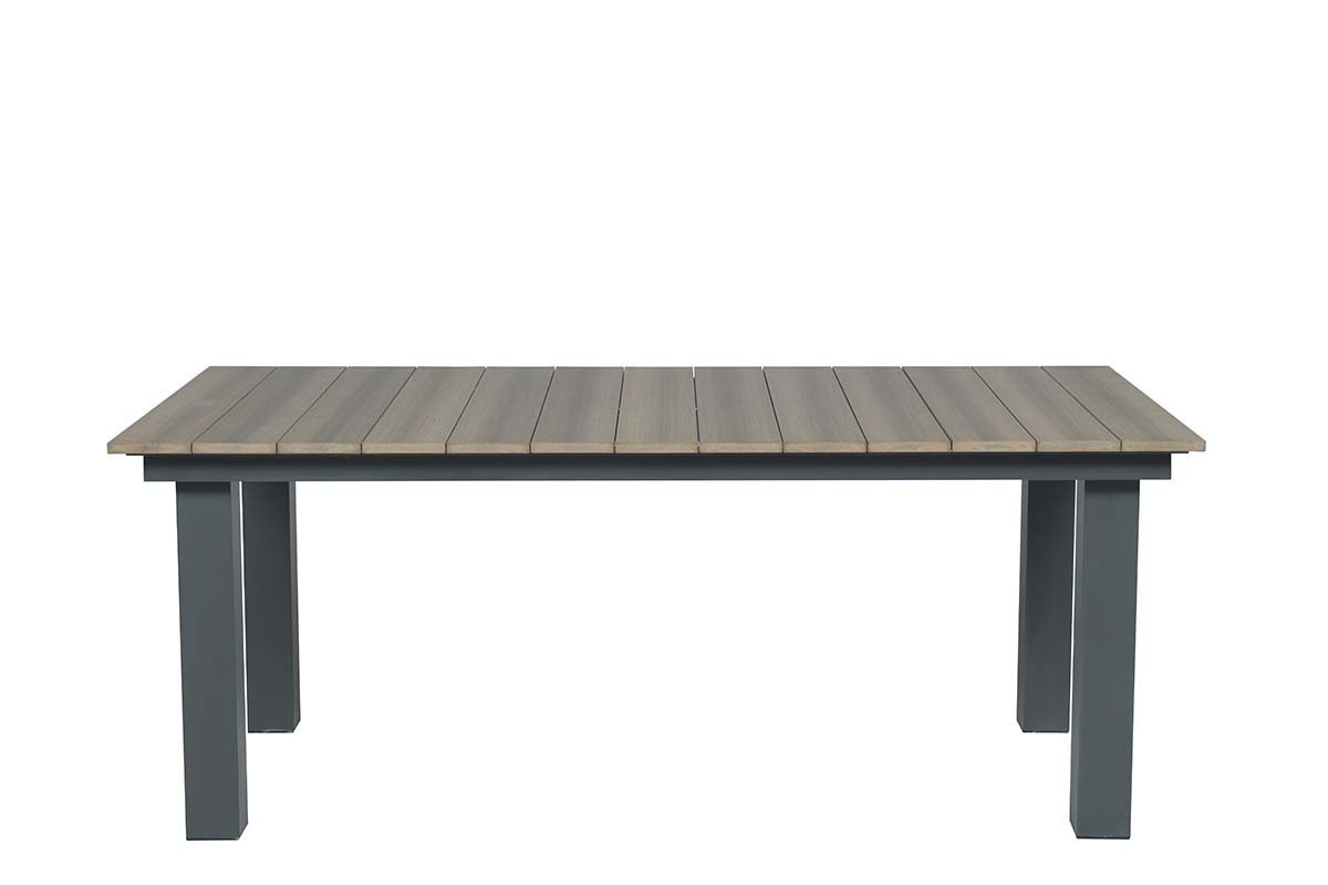 GARDEN Impressions Parkland Tisch 200x100xH77 Vironwood vintage teak/carbon black