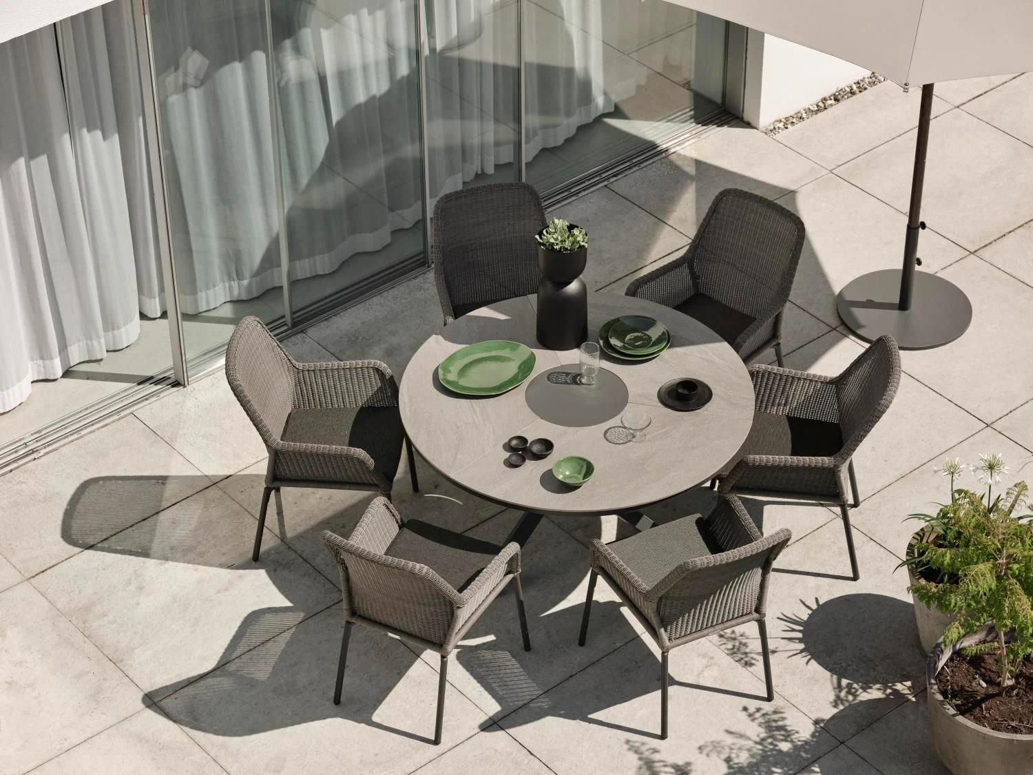 Brafab Diningsessel Dimma Kunststoffgeflecht anthrazit/grau