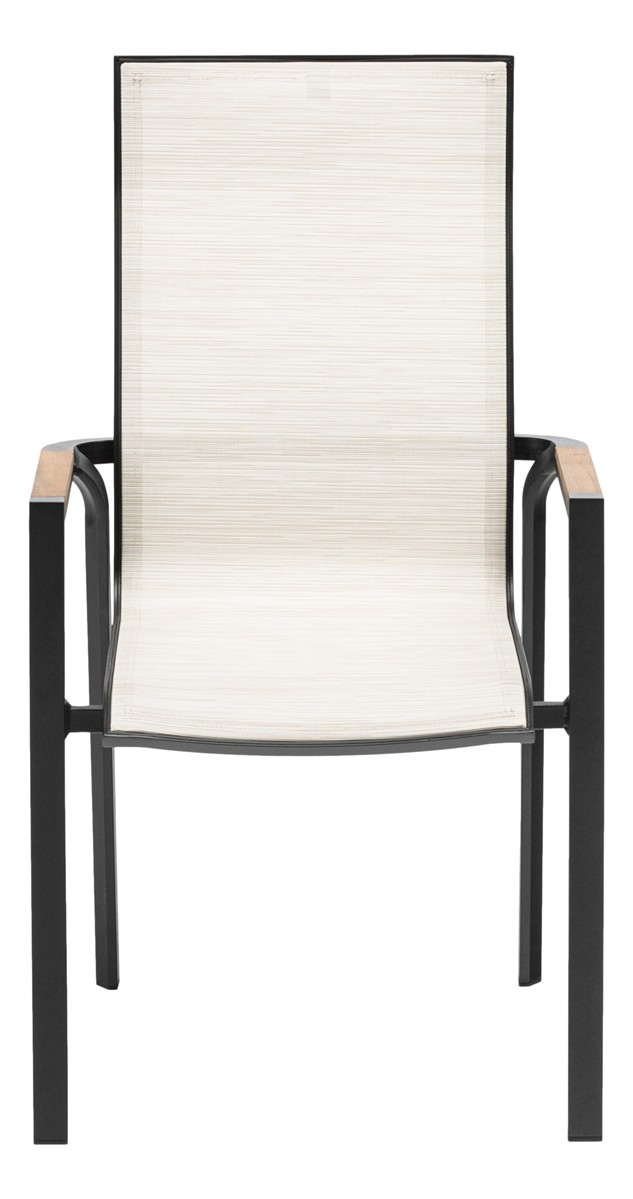 KETTLER SENSE Stapelsessel schwarz matt/ beige