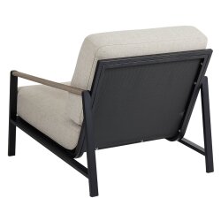 Brafab Lyra Loungesessel schwarz/sand mit Kissen
