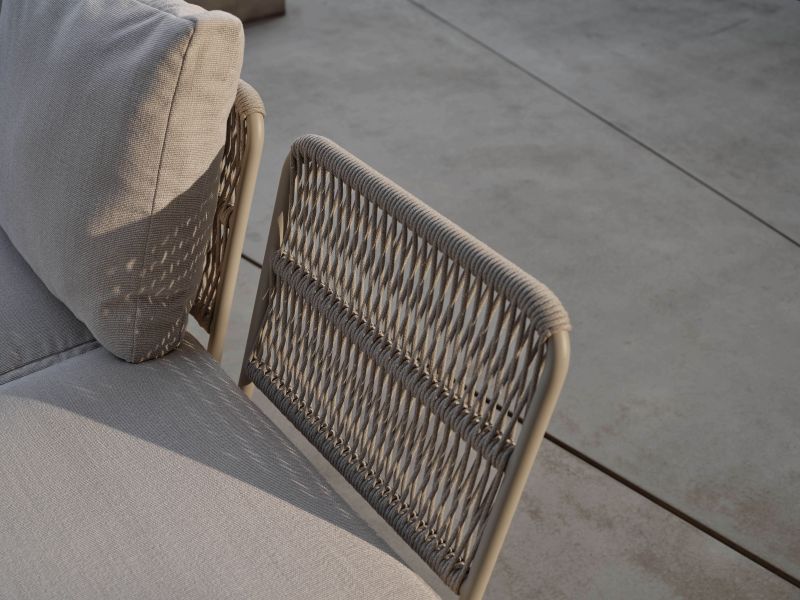 Stern Lounge/Liege Enya Aluminium/Kordel greige Kissenset 100% Polyacryl Vanilla