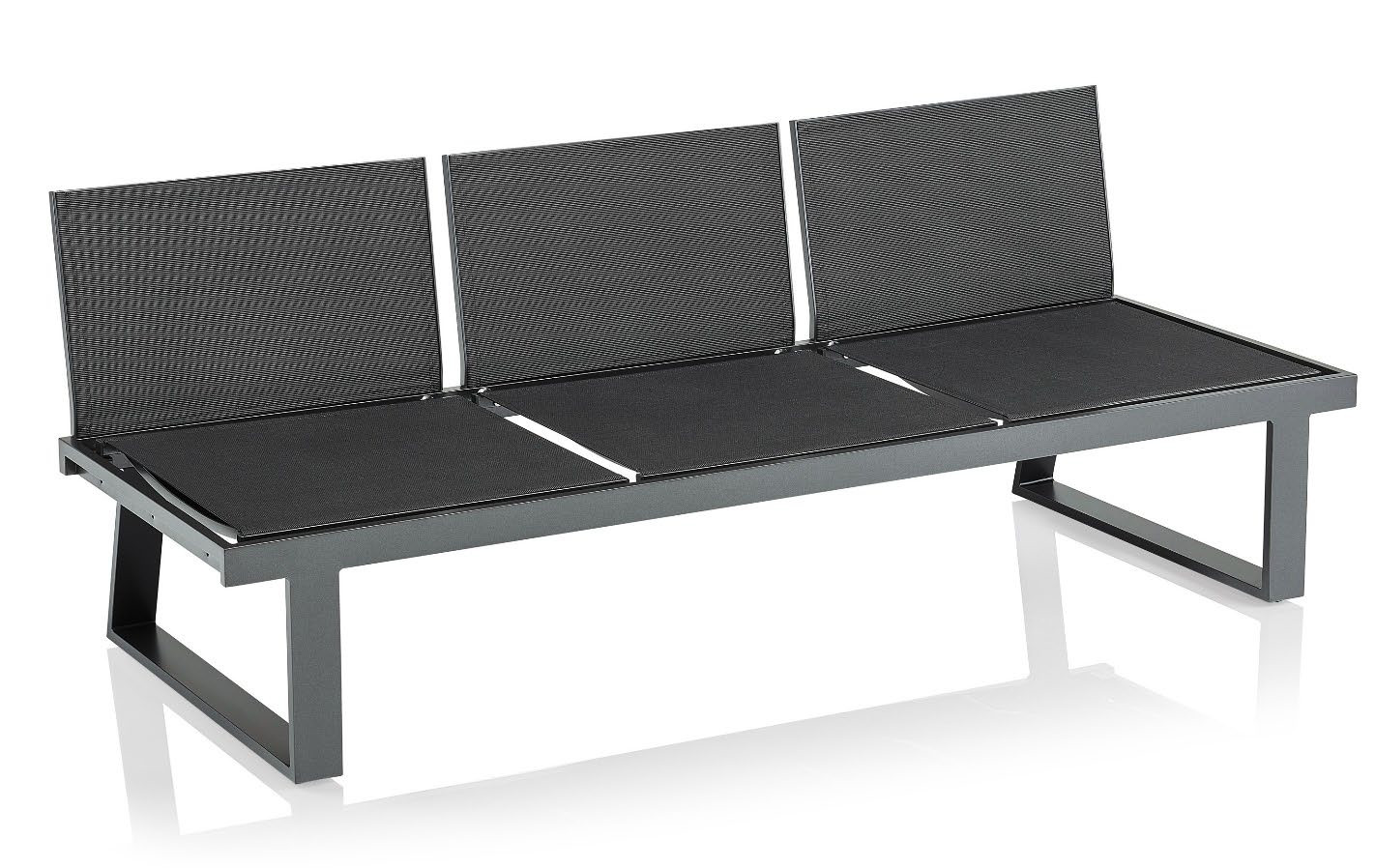 Kettler Rasmus Modular 3 Sitzer/ Liege anthrazit/ charcoal