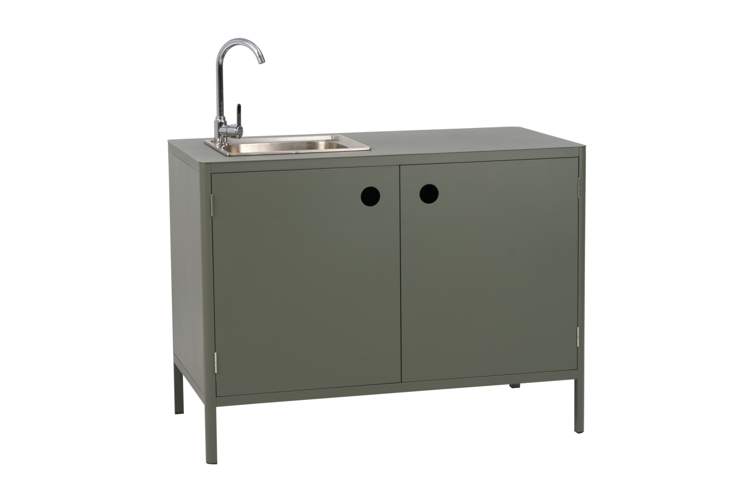 Brafab Kelia Outdoor-Küche mit Spüle und Wasserhahn Aluminium Nordic Green