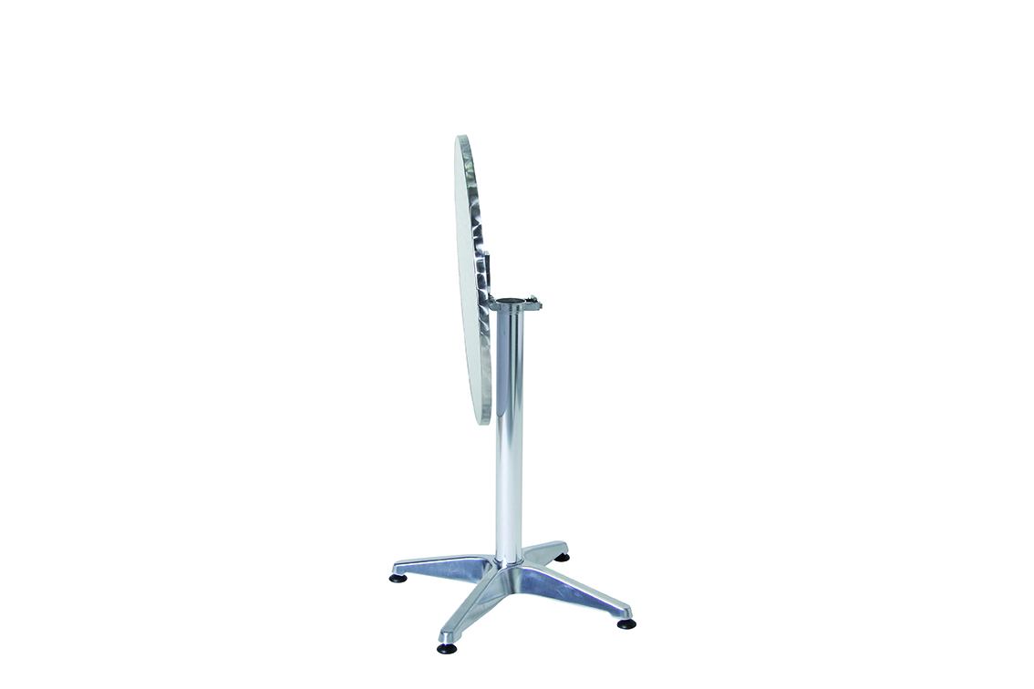 Tisch Bistro Säule Alu 60cm Platte abklappbar