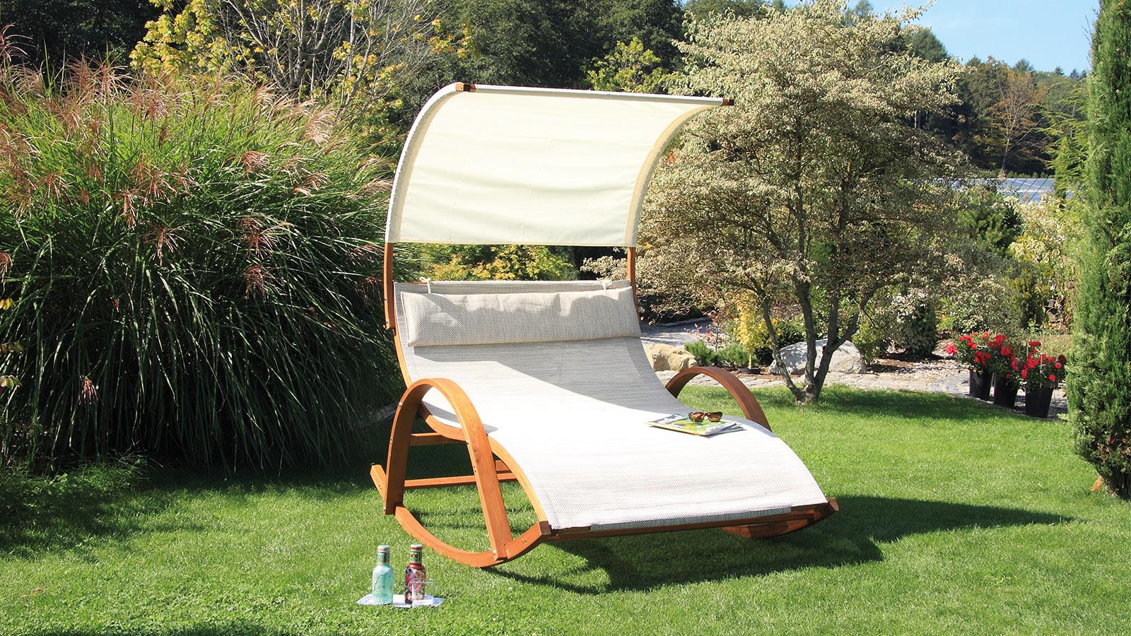 Acamp Phuket Schaukelliege teak farbig/sand