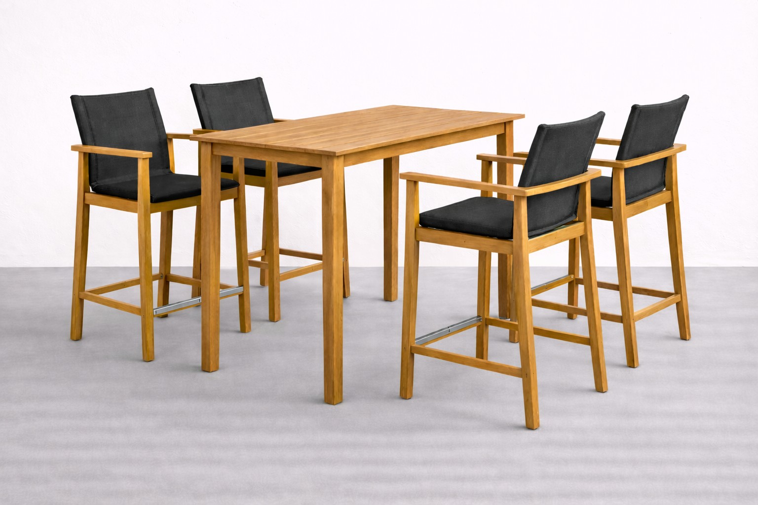 ARCO Lugano Bar Barset Teak anthrazit