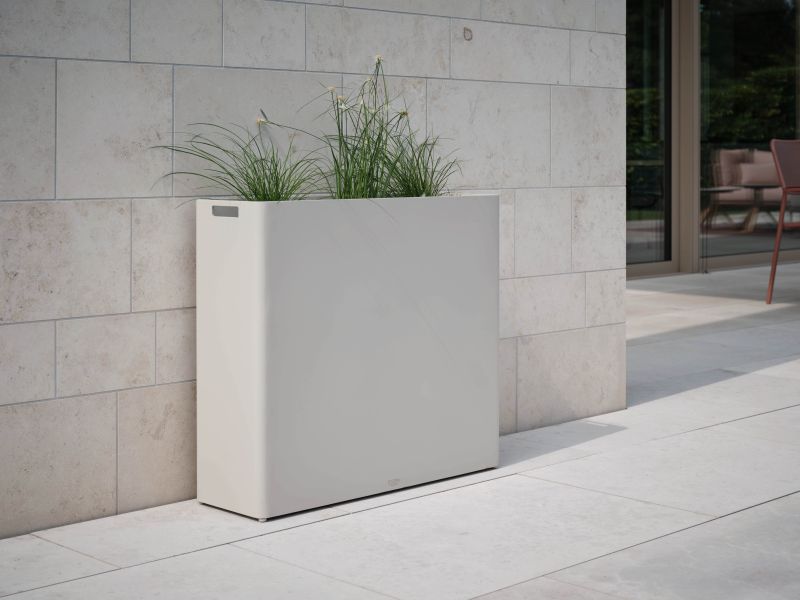 Stern Pflanzgefäß 80x25x70 cm Aluminium greige
