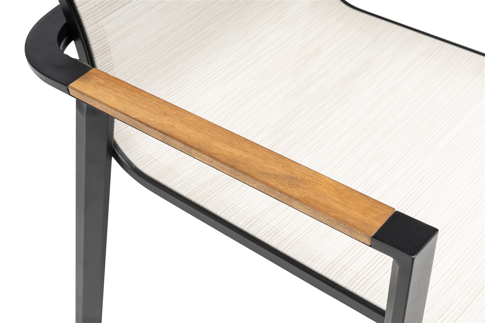 KETTLER SENSE Stapelsessel schwarz matt/ beige