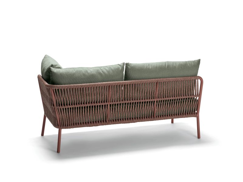 Stern Element 2-Sitzer Romy Lounge Aluminium/Kordel Terra Armlehne links Kissenset 100% Polyacryl Salbei