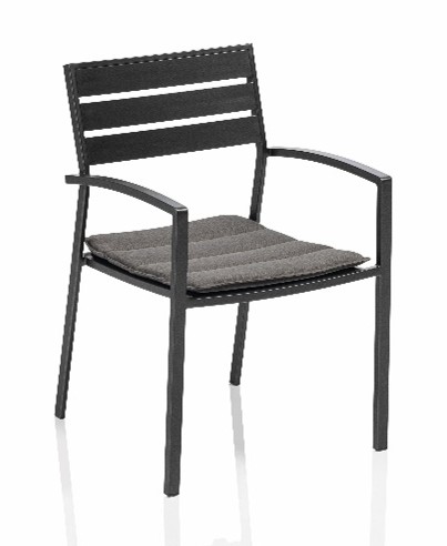 KETTLER ROUEN Dining Sessel Aluminium anthrazit/ Kissen charcoal