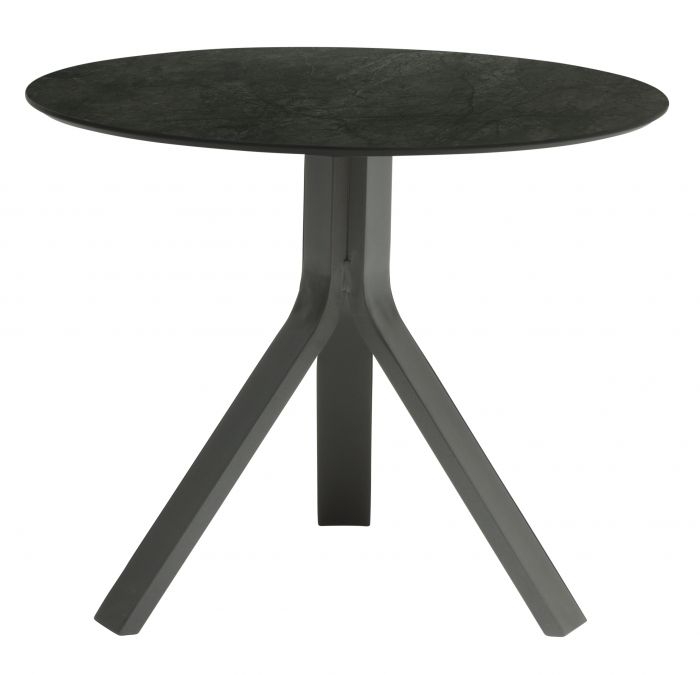 Stern FREDDIE Beistelltisch Ø 60 cm Alum. anthrazit/Tischplatte Silverstar 2.0 Slate