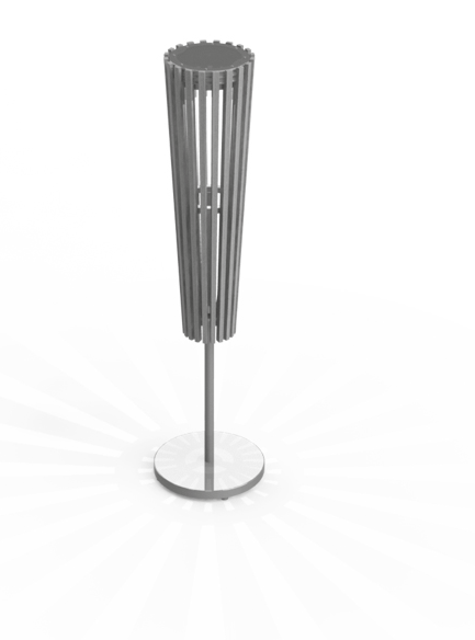 ARCO Lumen Stehlampe in Teak H 127 cm mit Sockel