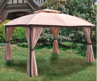 Pavillon PALAST Stahl/100% Polyester