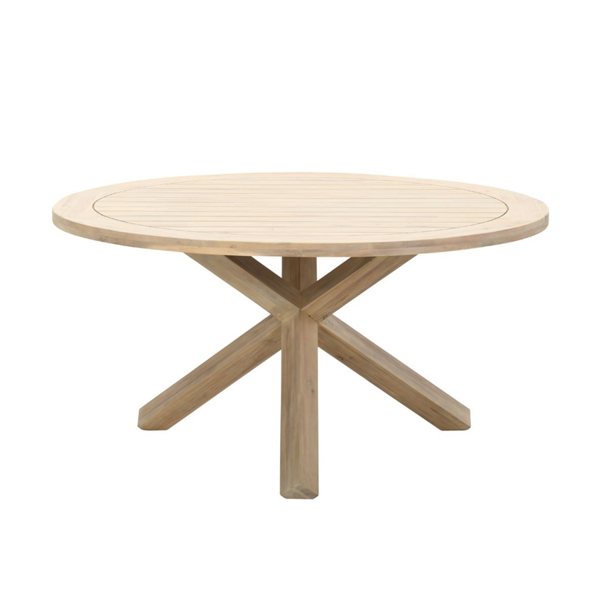GARDEN Impressions Tigre Esstisch Ø150 cm acacia white wash/Beine 8x8