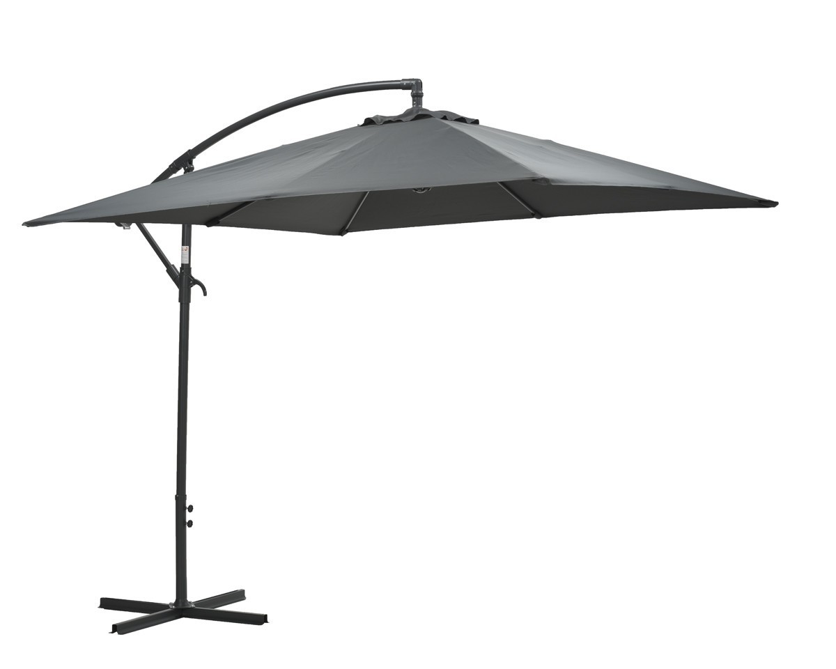 GARDEN Impressions Corfu Sonnenschirm 250x250 carbon black/ Dunkelgrau