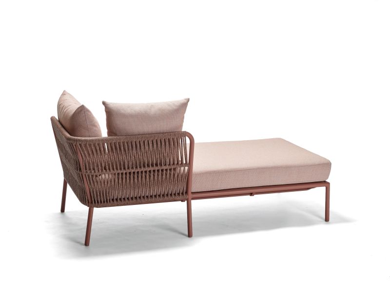 Stern Recamiere Romy Aluminium/Kordel Terra Armlehne rechts Kissenset 100% Polyacryl Lychee