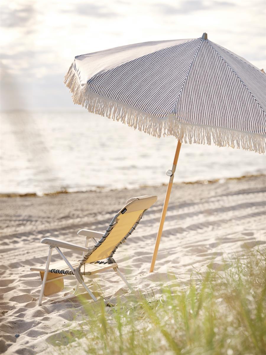 Brafab Sonnenschirm Gatsby Ø180 cm grau gestreift