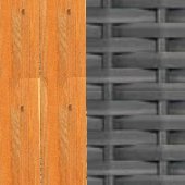 Gartenstrandkorb "Classic-Bullauge" PVC-Kunststoffgeflecht Onix