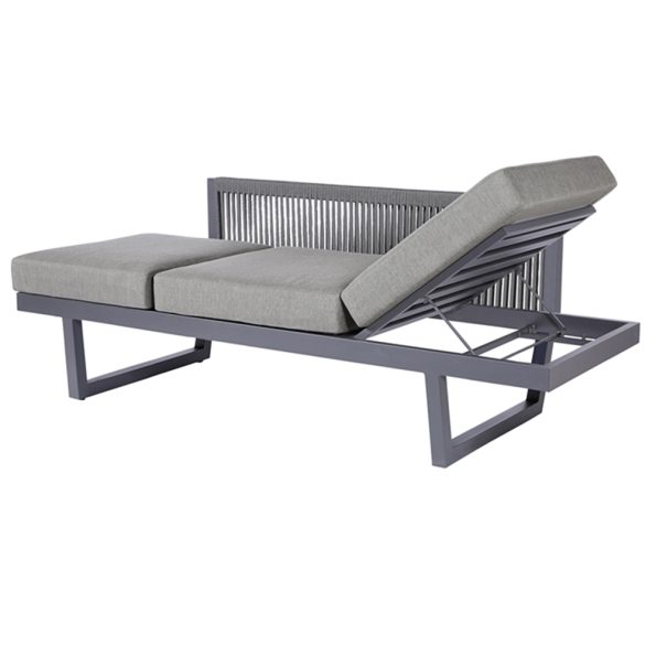 Diamond Garden New Calais Dining Lounge - Dark Grey -  Rope-Dunkelgrau/Aluminium Dunkelgrau