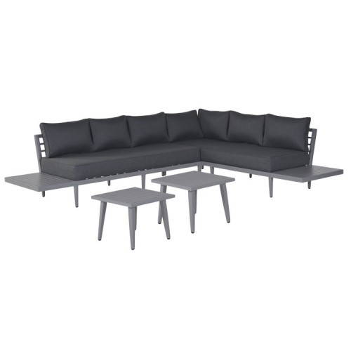 ARDEN Impressions California Alu Loungeset L arctic grey/ reflex black