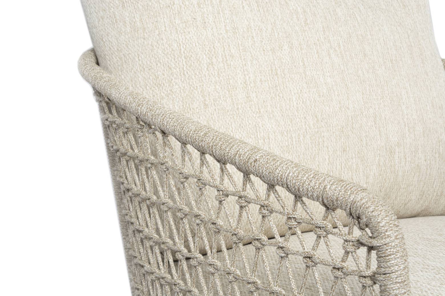 4 Seasons Outdoor Puccini living Sessel mit 2 Kissen latte / sand